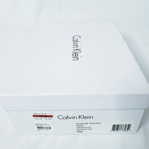 NIB Calvin Klein Panelope Toscana Strappy Sandals Lace Up Heels - Picture 11 of 12